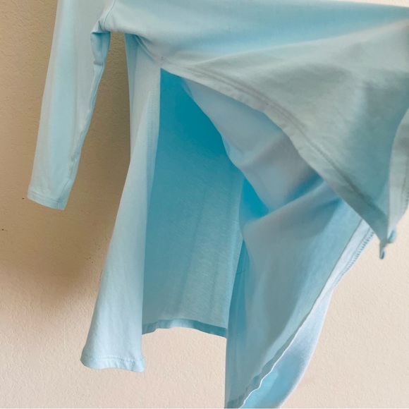 Pure Jill Blue 3/4 Sleeve artistic tee size L petite layered stretch comfort - Picture 4 of 8